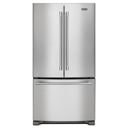  Maytag - 20 cu. ft. French Door Refrigerator with PowerCold Feature - Stainless Steel