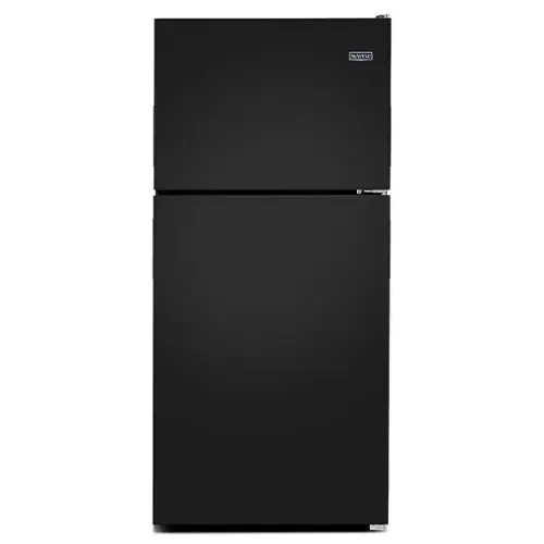 Front. Maytag - 18.1 Cu. Ft. Top-Freezer Refrigerator - Black.