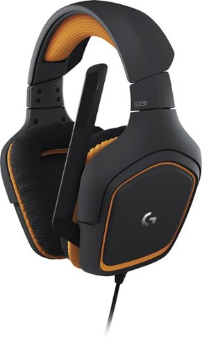  Logitech - G231 PRODIGY Wired Stereo Gaming Headset - Orange/Black