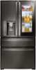 LG - 29.7 Cu. Ft. 4-Door French InstaView Door-in-Door Smart Wi-Fi Enabled Refrigerator - Black Stainless Steel-Front_Standard