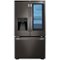 LG - STUDIO 23.5 Cu. Ft. French InstaView Door-in-Door Counter-Depth Smart Wi-Fi Refrigerator - Black Stainless Steel-Front_Standard