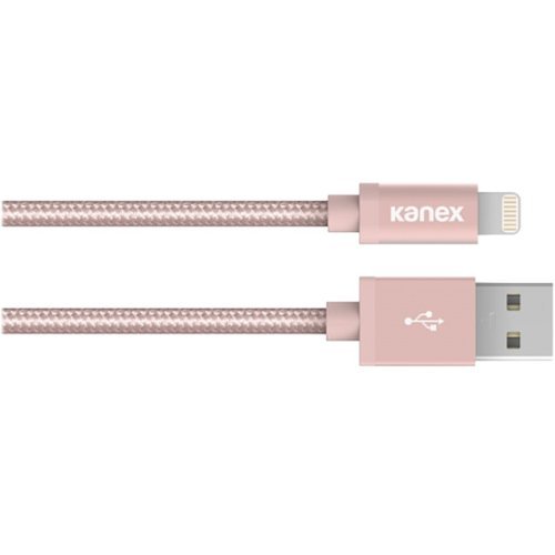 Kanex - Apple MFi Certified MiColor 9.8' Lightning USB Charging Cable - Pink-Front_Standard 