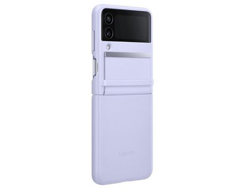 Flap Leather Case for Samsung Galaxy Z Flip4 | Color: - Pastel Lilac-Front_Standard 