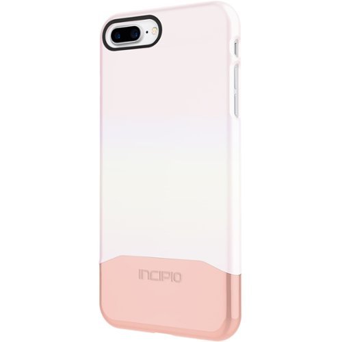  Incipio - EDGE Chrome Case for Apple® iPhone® 7 Plus - Iridescent white opal/Chrome rose gold