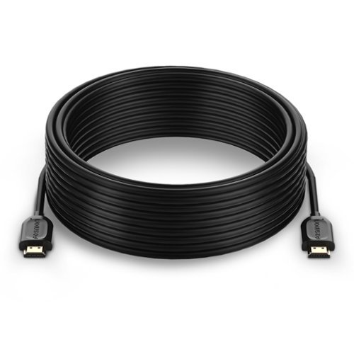 Fosmon - 30ft 4K HDMI Cable, Gold-Plated Premium High Speed, HDMI 2.0 Cable 4K@60Hz/2160p Support 18Gbps - Black-Front_Standard 