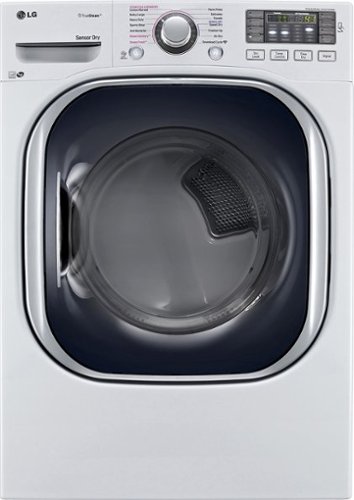  LG - 7.4 Cu. Ft. 14-Cycle Ultralarge-Capacity Steam Electric Dryer - White