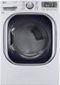 LG - 7.4 Cu. Ft. 14-Cycle Ultralarge-Capacity Steam Electric Dryer - White-Front_Standard