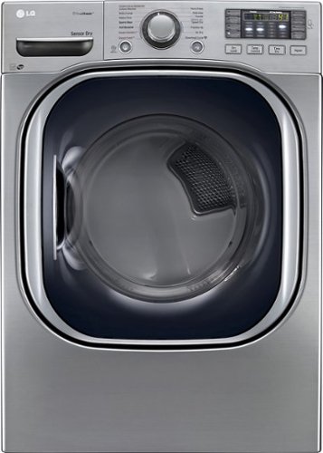  LG - 7.4 Cu. Ft. 14-Cycle Ultralarge-Capacity Steam Electric Dryer - Graphite Steel