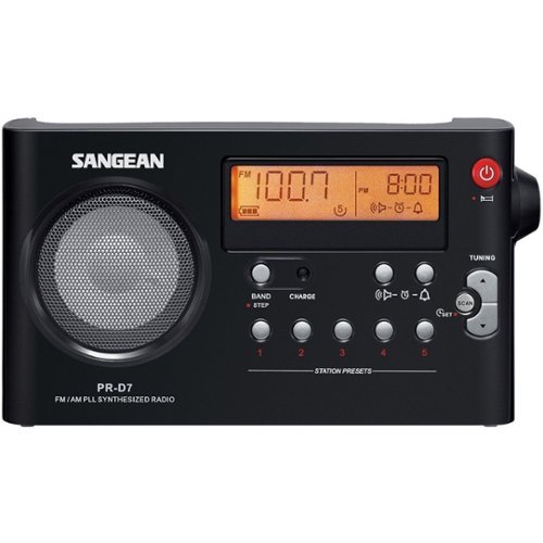  Sangean - Portable AM/FM Radio - Black