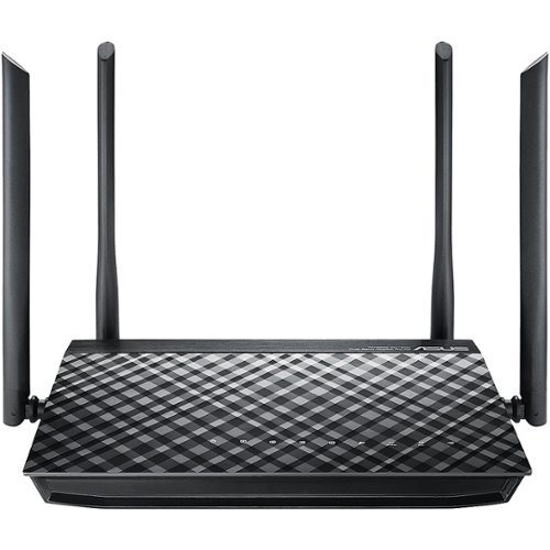 ASUS - Wireless-AC1200 Dual-Band Wi-Fi Router - Black