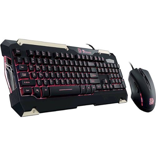 Tt eSPORTS - COMMANDER Wired Gaming Bundle with Red Back Lighting - Black-Angle_Standard 