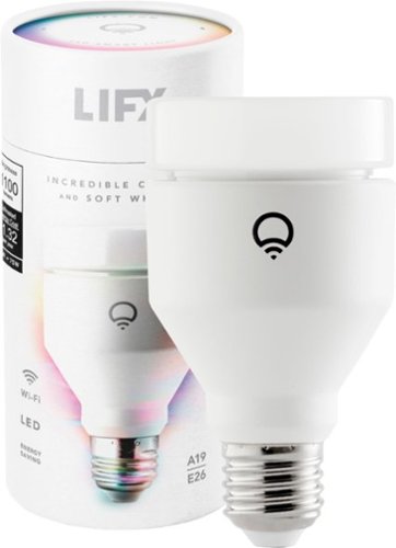  LIFX - 1100-Lumen, 11W Dimmable A19 LED Light Bulb, 75W Equivalent - Multicolor