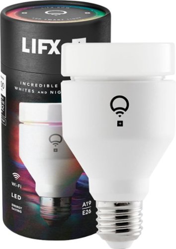  LIFX + 1100-Lumen, 11W Dimmable A19 Smart LED Light Bulb, with Infrared Technology, 75W Equivalent - Multi Color