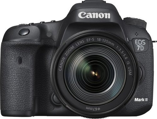  Canon - EOS 7D Mark II DSLR Camera with EF-S 18-135mm IS USM Lens Wi-Fi Adapter Kit - Black