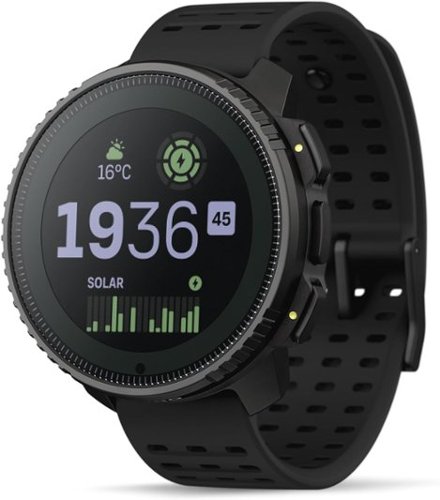 SUUNTO - Vertical Titanium Solar GPS Sports Watch with Sapphire Touchscreen, Heart Rate and Sleep Tracker - Black - Titanium Solar Black - (2025)-Front_Standard 
