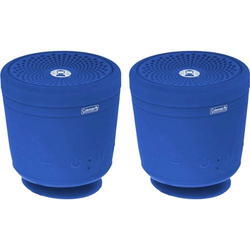  Coleman - True Wireless Stereo CBT10TWS Portable Wireless Speaker 2-Pack - Blue