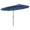 Costway - 15FT Patio Double-Sided Umbrella Crank Outdoor Garden Market Sun Shade - Navy-Front_Standard
