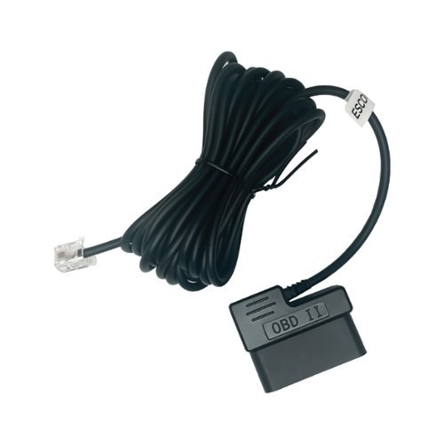 OBDII to RJ11 Cable, 9.8ft Power Cord for Escort Radar Detectors - Black