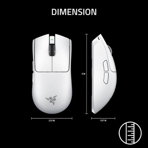 Razer Viper V4 Pro Ultra Lightweight Optical Gaming Mouse with 180 Hour Battery Life - 8k Polling Rate - Wireless - White BUY ONLINE