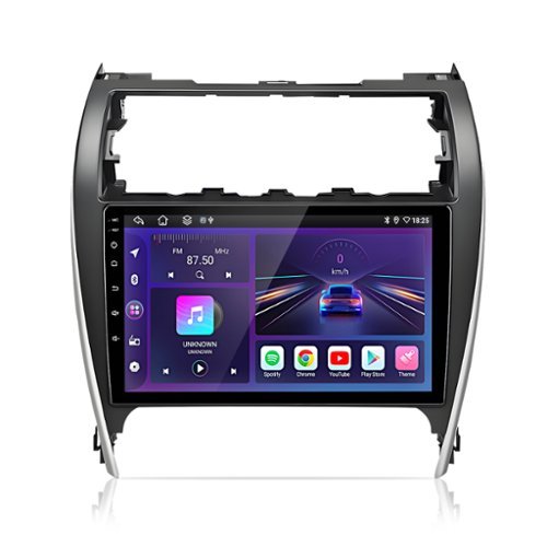 Junsun - 10" carplay 6+128GB Android 15 8 Core For Toyota Camry 2012-2014 Car Stereo Radio GPS Navi SWC Bluetooth FM RDS DSP WIFI - Black-Front_Standard 
