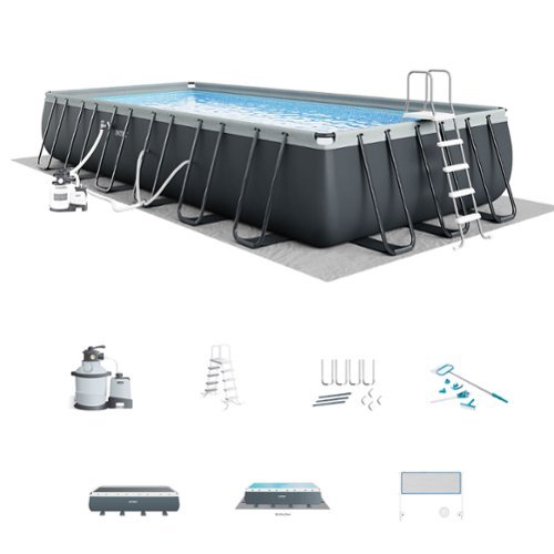 Intex - 26367EH 24' x 12' x 52" Rectangular XTR Frame Swimming Pool w/ Filter Pump-Front_Standard 