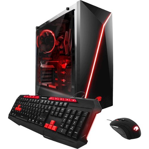 iBUYPOWER - Desktop - AMD FX 6300 - 8GB Memory - NVIDIA GeForce GTX 1060 - 120GB Solid State Drive + 1TB Hard Drive - Black/Red