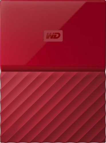  WD - My Passport 1TB External USB 3.0 Portable Hard Drive - Red