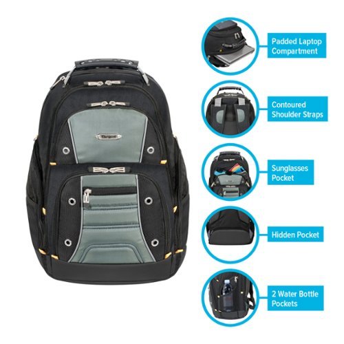 Targus 17 Drifter II Backpack - Black/Gray BUY ONLINE