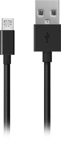  Just Wireless - 6' Micro USB-to-USB Type A Device Cable - Black