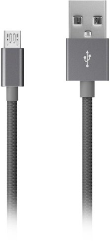  Just Wireless - 6' Micro USB-to-USB Type A Device Cable - Slate gray