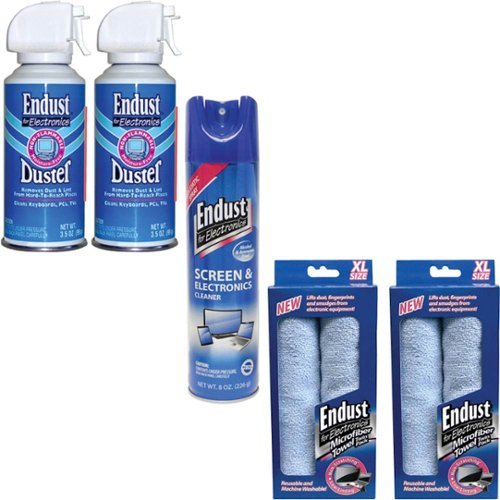  Endust - 2 Non-Flammable Dusters with Towels and Anti-static Screen Cleaner Kit
