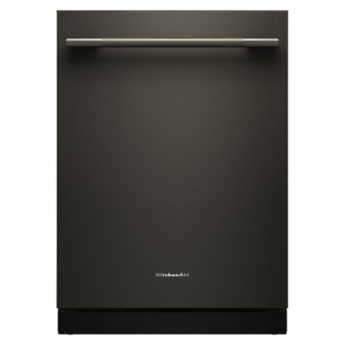KitchenAid - 24" Top Control Built-In Dishwasher with 360 Max Jets Third Rack and ProDry System, 44 dBA - Black Ore-Front_Standard 
