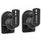 Mount-It! - Dual Low-Profile Universal Speaker Wall Mounts with Adjustable Tilt & Swivel for Home Audio - Black-Front_Standard