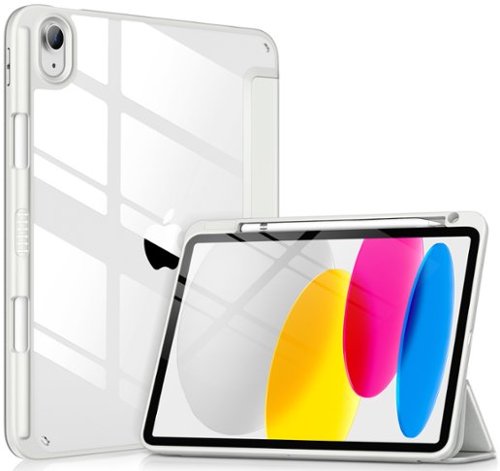 DTTO - Case for iPad (A16) 11-inch 2025 and iPad 10th Generation 10.9 Inch 2022, Clear Back and TPU Shockproof Frame Cover - Silver-Front_Standard 