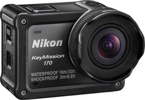  Nikon - KeyMission 170 HD Waterproof Action Camera with Remote - Black