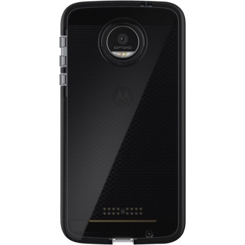 Tech21 - Evo Check Case for Motorola Moto Z Force Droid - Black/Smokey-Front_Standard 