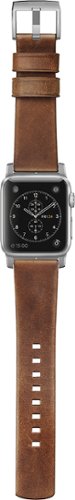  Nomad - Leather Watch Strap for Apple Watch 42mm - Brown with silver lugs