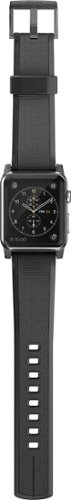  Nomad - Watch Strap for Apple Watch 42mm - Black with silver lugs