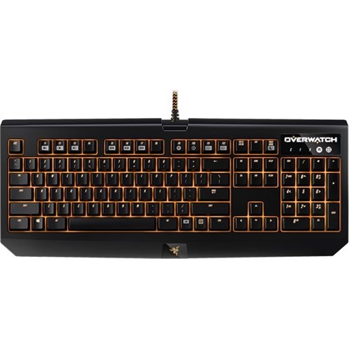 Razer - BlackWidow Chroma Overwatch Wired Gaming Mechanical Keyboard with Back Lighting - Black-Front_Standard