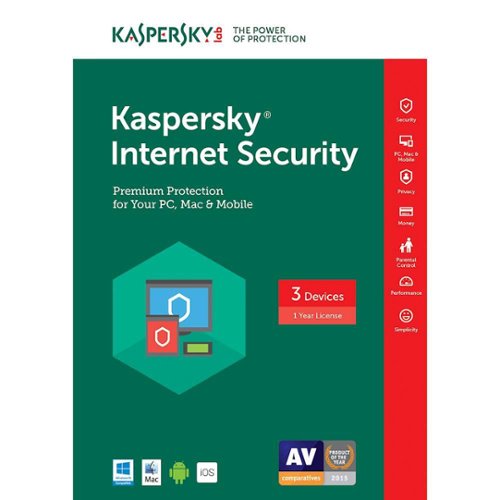  Kaspersky Lab - Kaspersky Internet Security (3-Devices) (1-Year Subscription)
