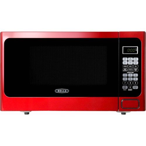  Bella - 1.1 Cu. Ft. Mid-Size Microwave - Metallic Red