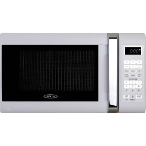  Bella - 0.7 Cu. Ft. Compact Microwave - White with Chrome