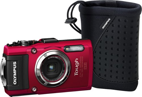  Olympus - Tough TG-3 16.0-Megapixel Waterproof Digital Camera - Red