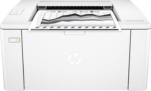 HP - LaserJet Pro M102w Black-and-White Wireless Laser Printer - White