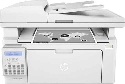  HP - LaserJet Pro MFP M130fn Black-and-White All-In-One Laser Printer - White
