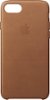 Apple - iPhone® 7 Leather Case - Saddle Brown-Front_Standard