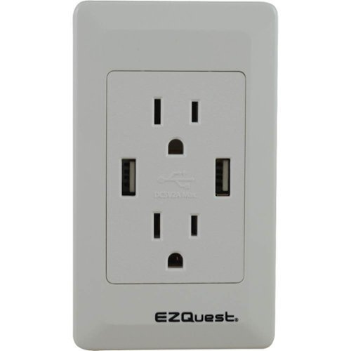  EZQuest - Plug n' Charge Wall Socket Outlets - White