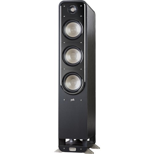 Polk Audio - Polk Signature Series S60 Floor Standing Speaker - American HiFi Surround Sound for TV, Music, and Movies - Black-Front_Standard 