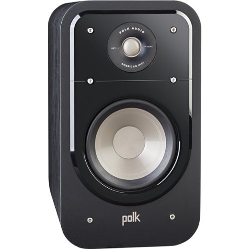  Polk Audio - Signature Series S20 Bookshelf Speakers (Pair) - 6.5&quot; Driver | Surround Sound | Deep Bass | Compact Design - Black