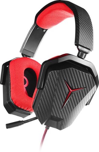  Lenovo - Y Wired Stereo Gaming Headset for Windows - Red/Black